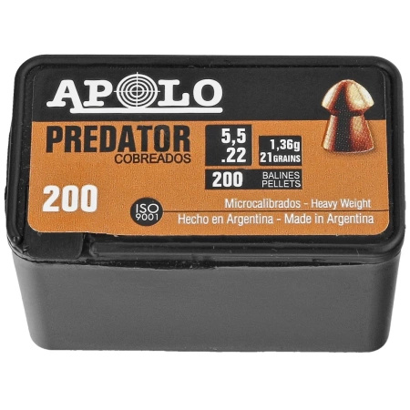 Apolo Predator Copper 5.52 mm shotgun shell, 200 rounds. 1.36g/21.0gr (19951-2)