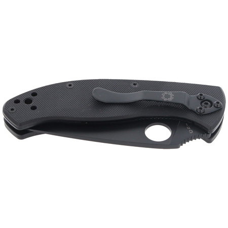 Spyderco Tenacious G-10 Black / Black Blade Plain Folding Knife - C122GBBKP