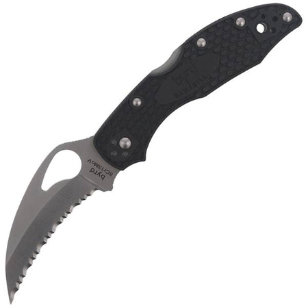 Spyderco Byrd Hawkbill FRN Black Spyder Folding Knife (BY22SBK)