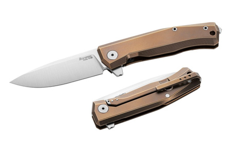 LionSteel Myto Bronze Titanium / Satin Blade Folding Knife (MT01 BR)