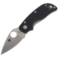 Spyderco CAT G-10 Black Plain Folding Knife (C129GP)