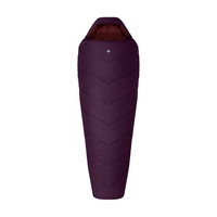 Alpinus - Fiber Pro WS 1100 sleeping bag for left-handed people - burgundy
