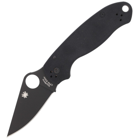 Spyderco Para 3 G-10 Black / Black Blade Plain Folding Knife - C223GPBK