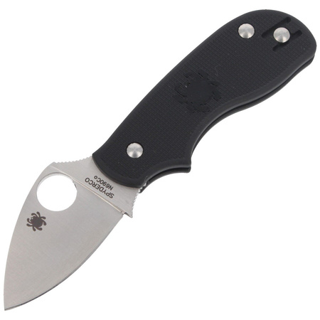 Spyderco Squeak Lightweight Black Plain Folding Knife - C154PBK