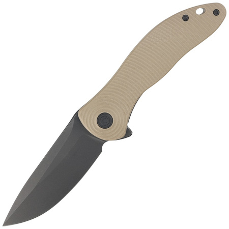 Civivi Synergy3 Tan G10 knife, Black Stonewashed Nitro-V by Jim O'Young (C20075D-2)