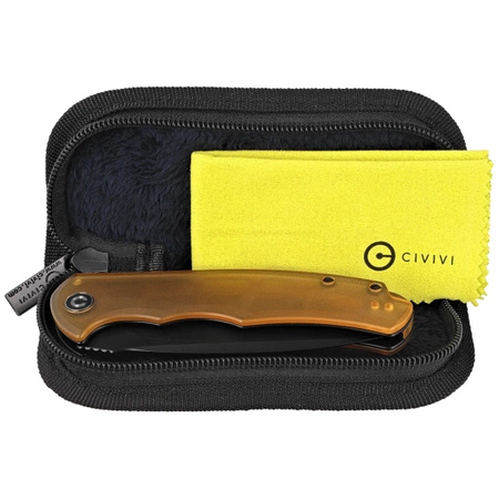 Civivi Praxis Bead Blasted Ultem Folding Knife, Black 9Cr18MoV (C803M)