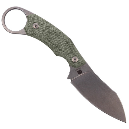 LionSteel H1 Karambit Canvas Green, Stone Washed Blade (H1 CVG) Knife