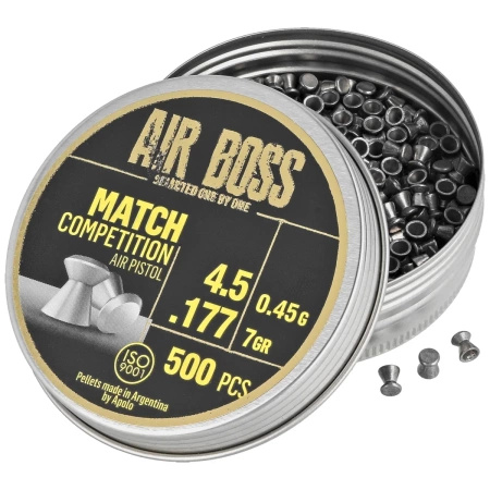 Apolo - Air Boss Match Competition Air Pistol shot 4.5 mm, 500 rounds. 045g/7.0gr (30303)