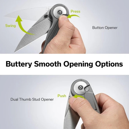 Civivi Starflare Gray Aluminum, Satin Nitro-V Folding Knife (C23052-2)