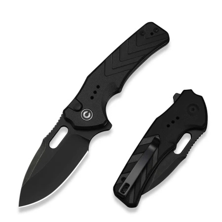 Civivi Vexron Black G10 Folding Knife, Black Stonewashed 14C28N (C24066-1)