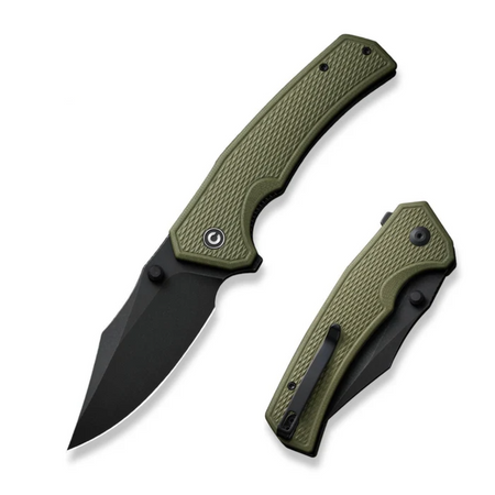 Civivi Vexillum OD Green G10, Black Stonewashed Nitro-V Folding Knife (C23003D-2)