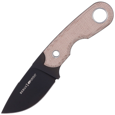 Viper Berus1 Natural Canvas Micarta knife, PVD by Rumici (VT4012DCN)