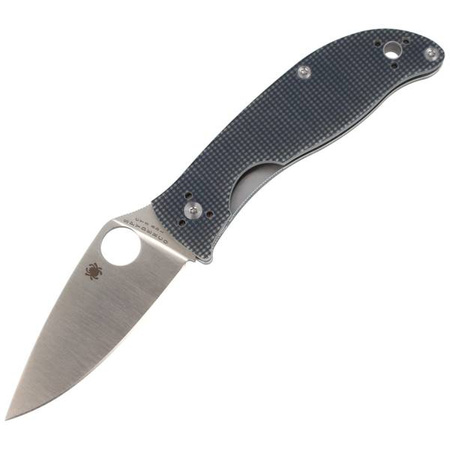 Spyderco Polestar G-10 Grey / BD1 Plain Folding Knife - C220GPGY