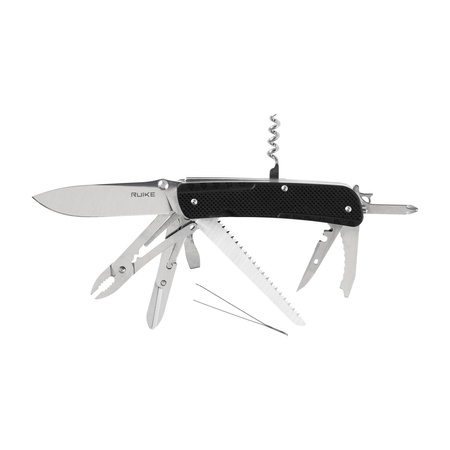 Ruike LD51-B folding pocket knife, multifunction, black