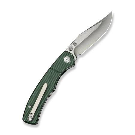 Civivi Clingman Green Canvas Micarta Folding Knife, Black Stonewashed Nitro-V by Taylor Martin Best Damn EDC (C23065-4)