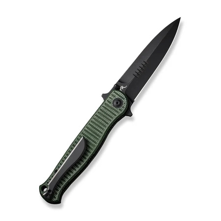 Civivi RS71 Green Canvas Micarta Folding Knife, Black Stonewashed Nitro-V by Robert Saniscalchi (C23025-3)