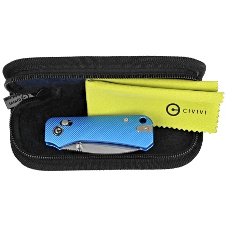 CIVIVI Baby Banter 2 Knife Blue Aluminum, Satin Nitro-V by Ben Petersen (C23074-1)