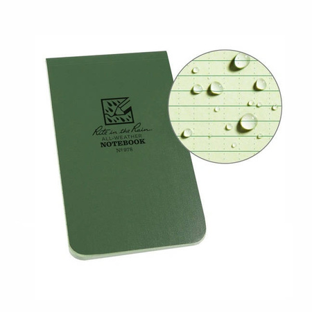 Rite in the Rain - Waterproof Notes - 3 1/4x5 1/4 - 978 - Olive