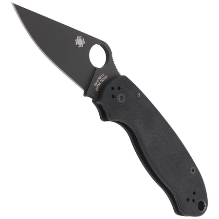 Spyderco Para 3 G-10 Black / Black Blade Plain Folding Knife - C223GPBK