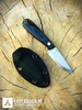 Brisa Necker 70 Scandi knife - Black Micarta - Kydex scabbard