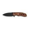Civivi Triptych Guibourtia Wood Folding Knife, Black Stonewashed 14C28N (C23085B-3)