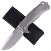 LionSteel Grey Titanium Folding Knife, Satin Sleipner by Molletta (SR22 G)