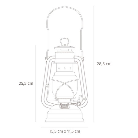 Oil Lamp - Feuerhand Hurricane Lantern 276 - Pearl Brown