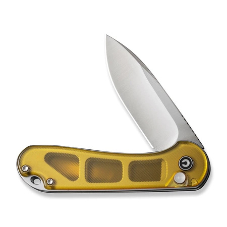 Civivi Button Lock Elementum II Folding Knife Polished Ultem, Satin Nitro-V (C18062P-7)