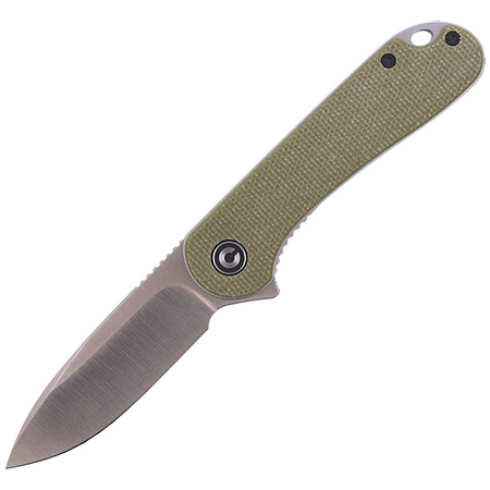 CIVIVI Elementum Flipper Knife Olive Micarta, Satin Finish (C907S)