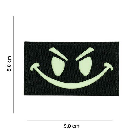 101INC - Luminous patch - Laser Cut Patch Evil Smiley glow in the dark