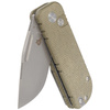 BlackFox NU-Bowie Green Micarta Folding Knife, Coarse Stone Washed D2 by Keanu Alfaro (BF-758-MI)