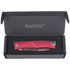 LionSteel Thrill Aluminum Red / Satin Blade Folding Knife (TL A RS)