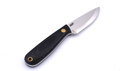 Brisa Necker 70 Scandi knife - Black Micarta - Kydex scabbard