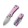 CIVIVI Baby Banter Folding Knife Powder Pink G10, Satin Nitro-V by Ben Petersen (C19068S-10)