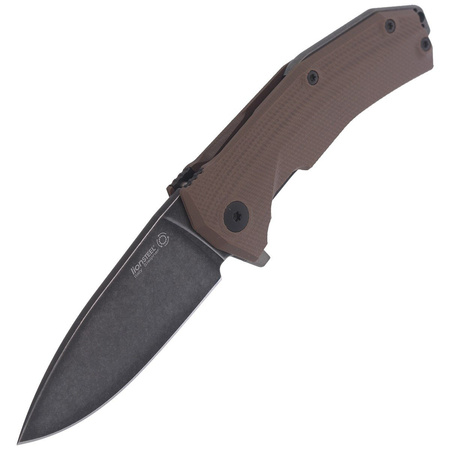 LionSteel KUR G10 Brown / Black Blade Folding Knife (KUR BBR)