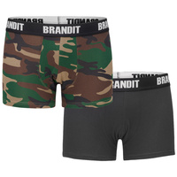 Brandit - Brandit Logo men's boxer shorts - two-pack - camouflage/black
