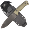 LionSteel Green Canvas Micarta, Old Black CPM 3V by Molletta (T6B 3V CVG) knife