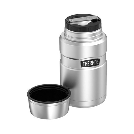 Thermos Style 0.71L dinner thermos with spoon and cup - silver