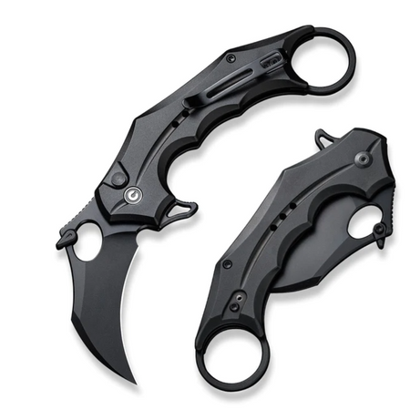 Civivi Incisor II Black Aluminum, Black Nitro-V Folding Karambit Knife (C16016B-1)
