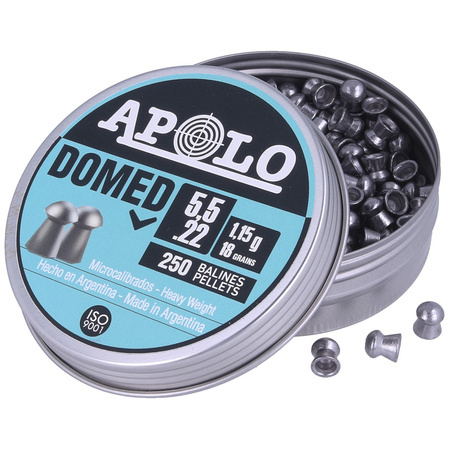 Apolo - Domed 5.51 mm shot, 250 rounds. 1.15g/18.0gr (19911-1)