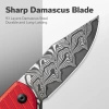 Civivi Stormhowl Red Aluminum Folding Knife, Damascus (C23040B-DS1)