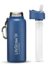 LifeStraw® GO Stainless Steel 2-stage filtration water filter - Medium Blue