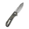 Civivi Button Lock Elementum II Knife Shredded Carbon Fiber/Golden Shred, Damascus (C18062P-10)