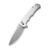 Civivi Button Lock Praxis Silver Aluminum, Satin Nitro-V Folding Knife (C18026E-2)