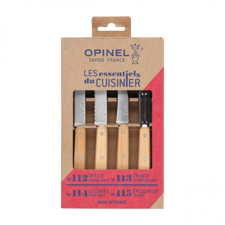 Opinel Essentials Natural kitchen knife set