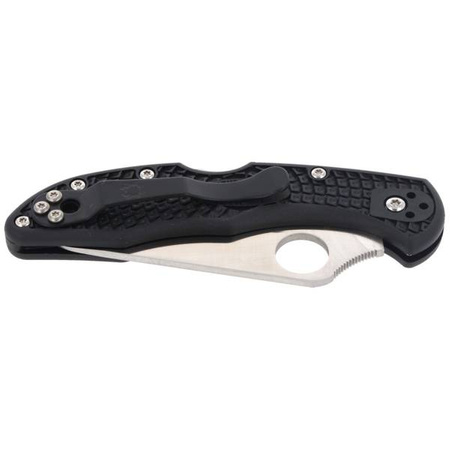 Spyderco Delica 4 FRN Black Plain Folding Knife (C11PBK)