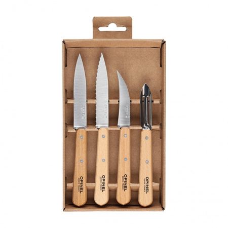 Opinel Essentials Natural kitchen knife set