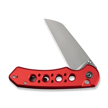 Civivi Pragma Prime Red Aluminum, Stonewashed 14C28N Folding Knife (C24067-2)