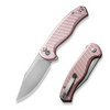 Civivi Stormhowl Light Pink Aluminum, Satin Nitro-V Folding Knife (C23040B-3)