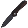 CIVIVI Elementum Flipper Knife Ebony Wood, Black Stonewashed (C907W)